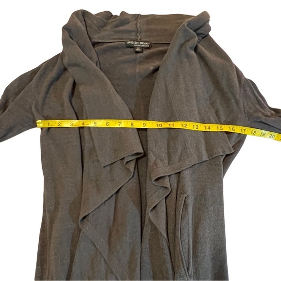 Barefoot Dreams Cozy Chic Lightweight Draped open Front Cardigan S/M Gray - Picture 7 of 13